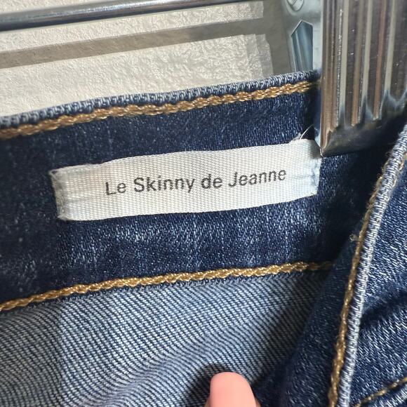 FRAME Blue Le Skinny de Jeanne Distressed Jeans Sz 26 - Picture 6 of 13